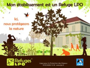 Panneau Refuge LPO du chalet, jardin protégé pour la biodiversité